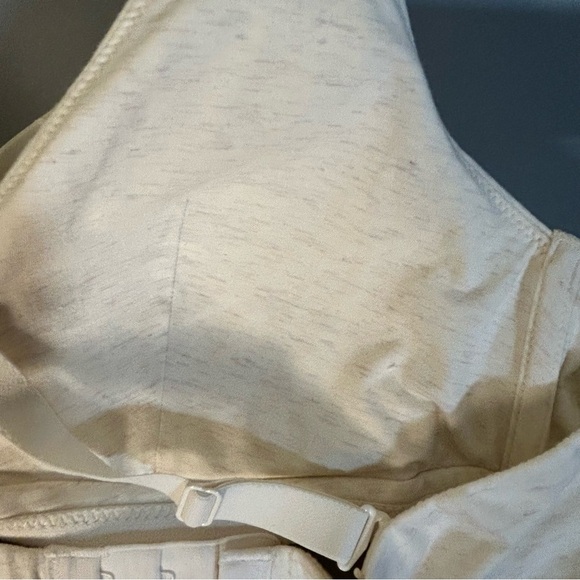 Understance Plunge Cotton Bra 36B White Melange Beige Wireless U20810673 NEW - Picture 9 of 9